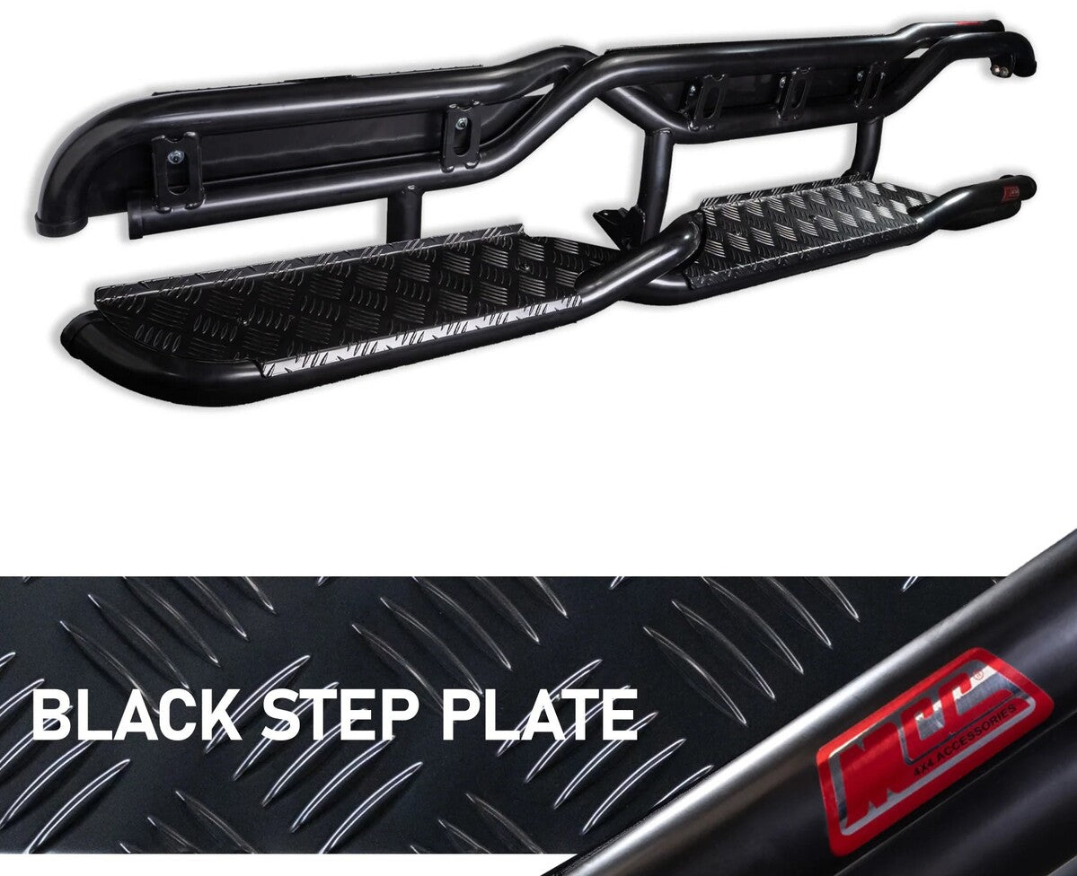 Premium 030-09TW Twist Tube Side Steps Sand Black for Isuzu Dmax/Mazda BT50 2020-on (fitting kit included)