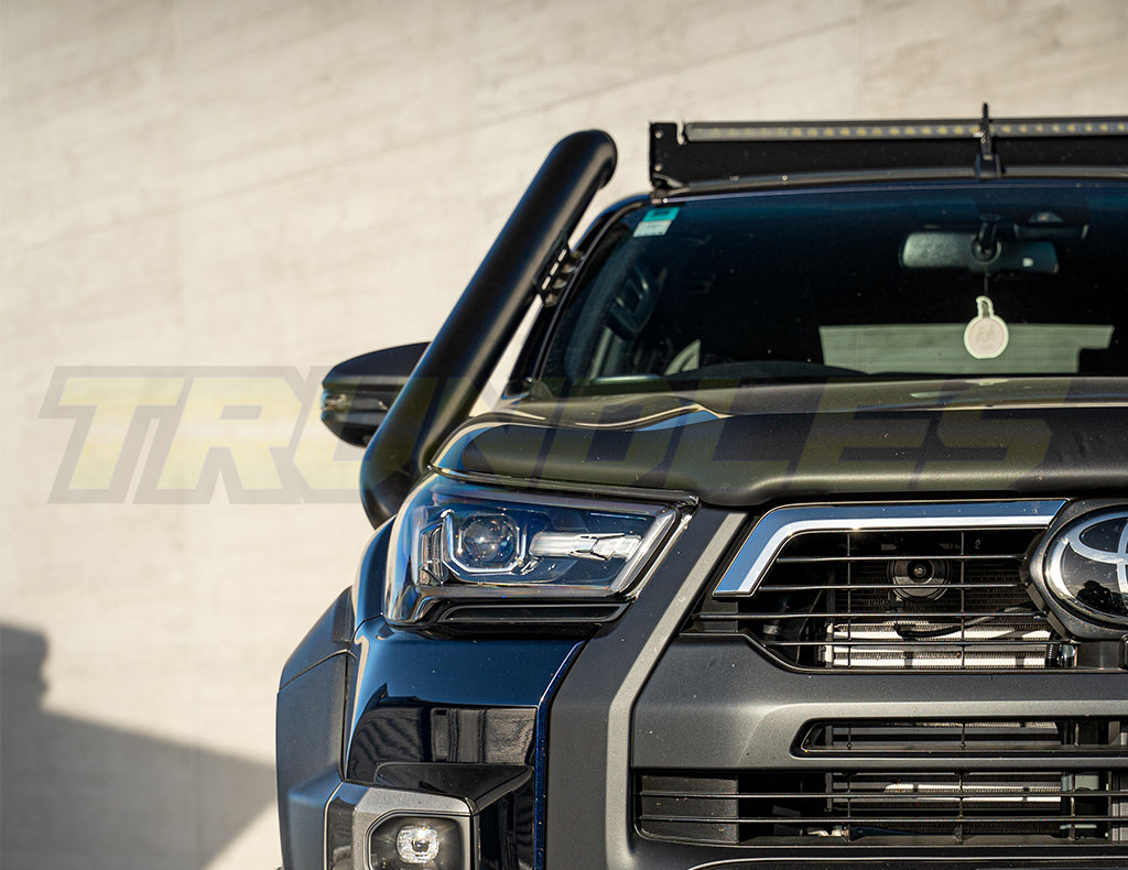 37991 | Trundles 4" Stainless Snorkel Short Entry to suit Toyota Hilux K-Series 2022-Onwards